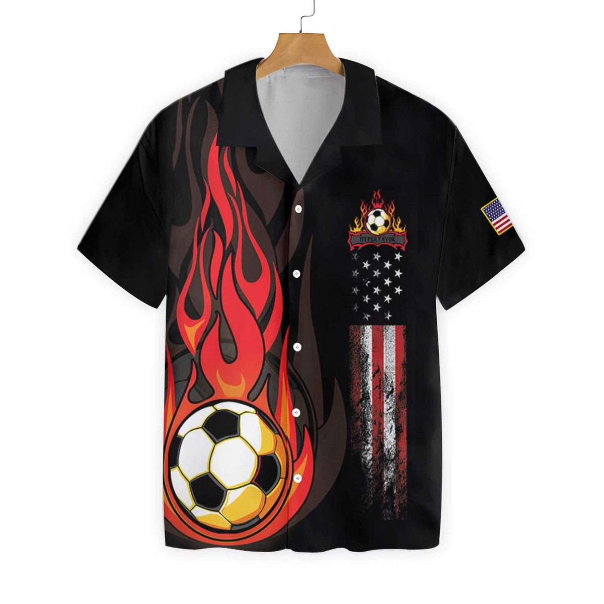 Soccer Flame Hawaiian Shirt