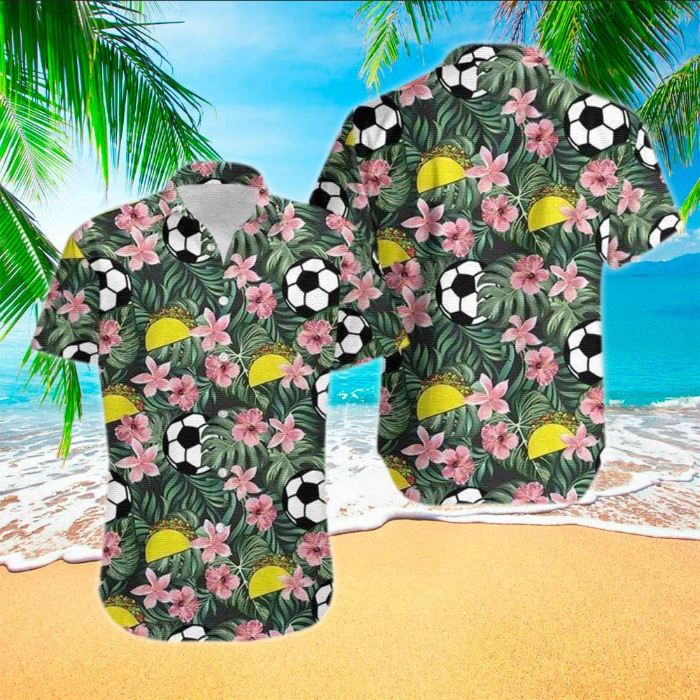 Soccer Hawaiian Shirt Soccer Button Up Shirt For Men and Women