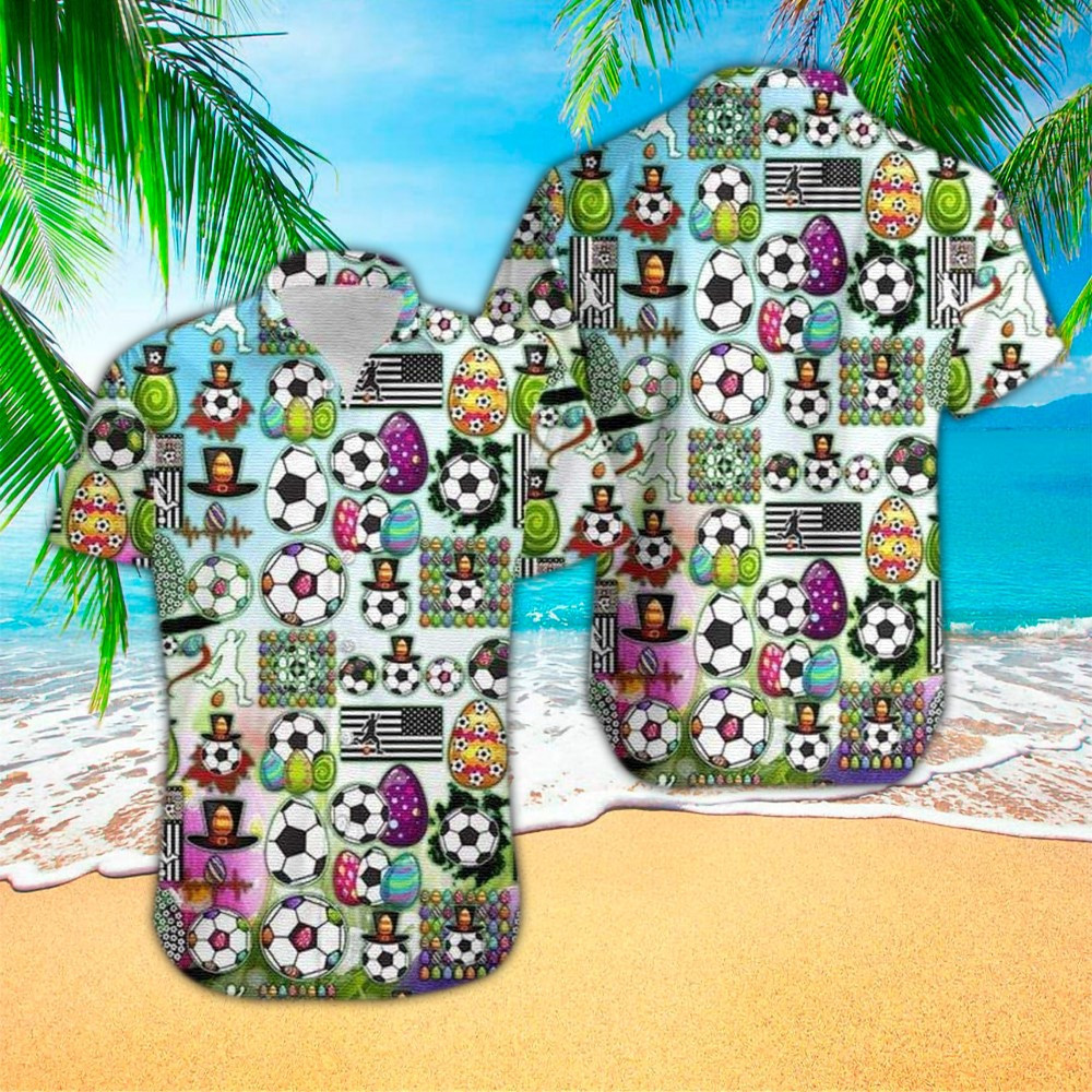 Soccer Hawaiian Shirt Soccer Button Up Shirt For Men and Women