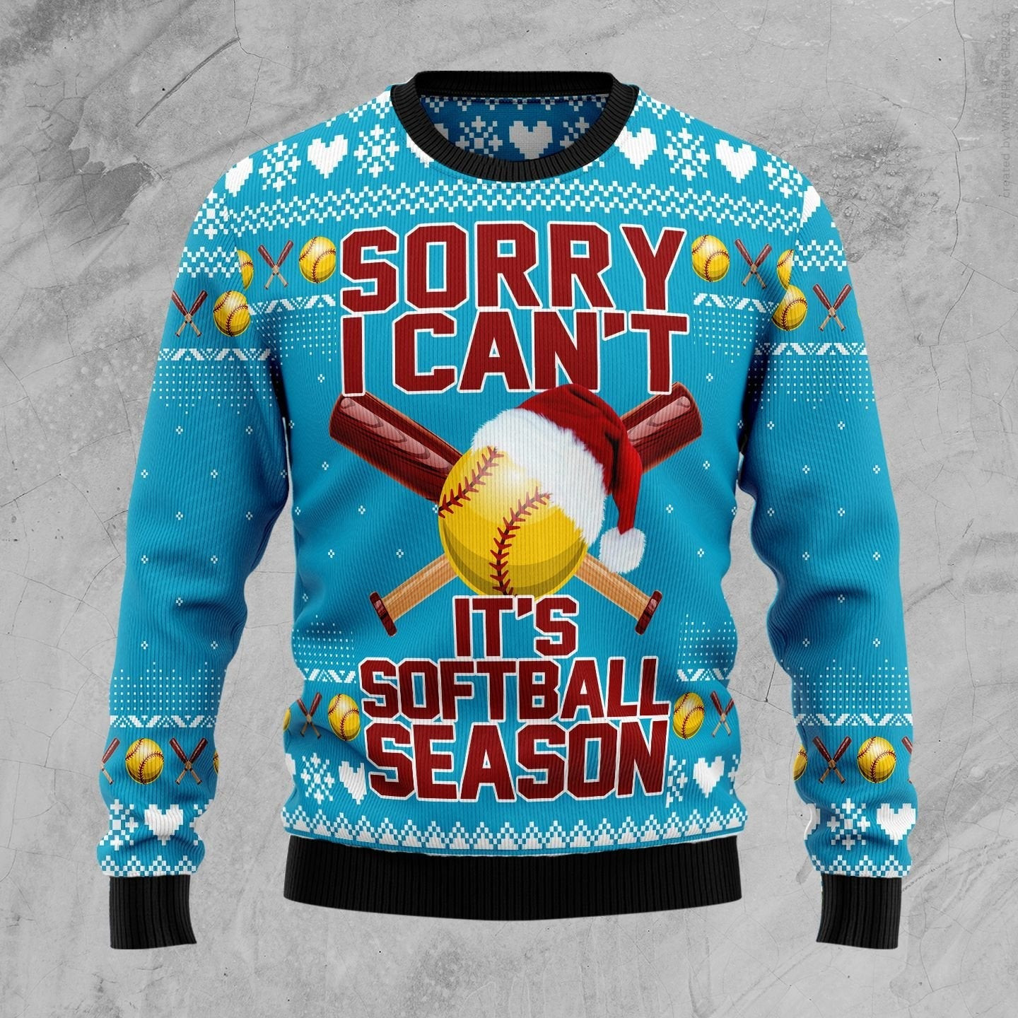 Soft Ball Season Ugly Christmas Sweater