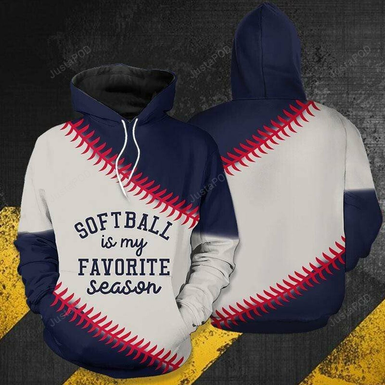 Softball Is My Favorite Season 3d All Print Hoodie