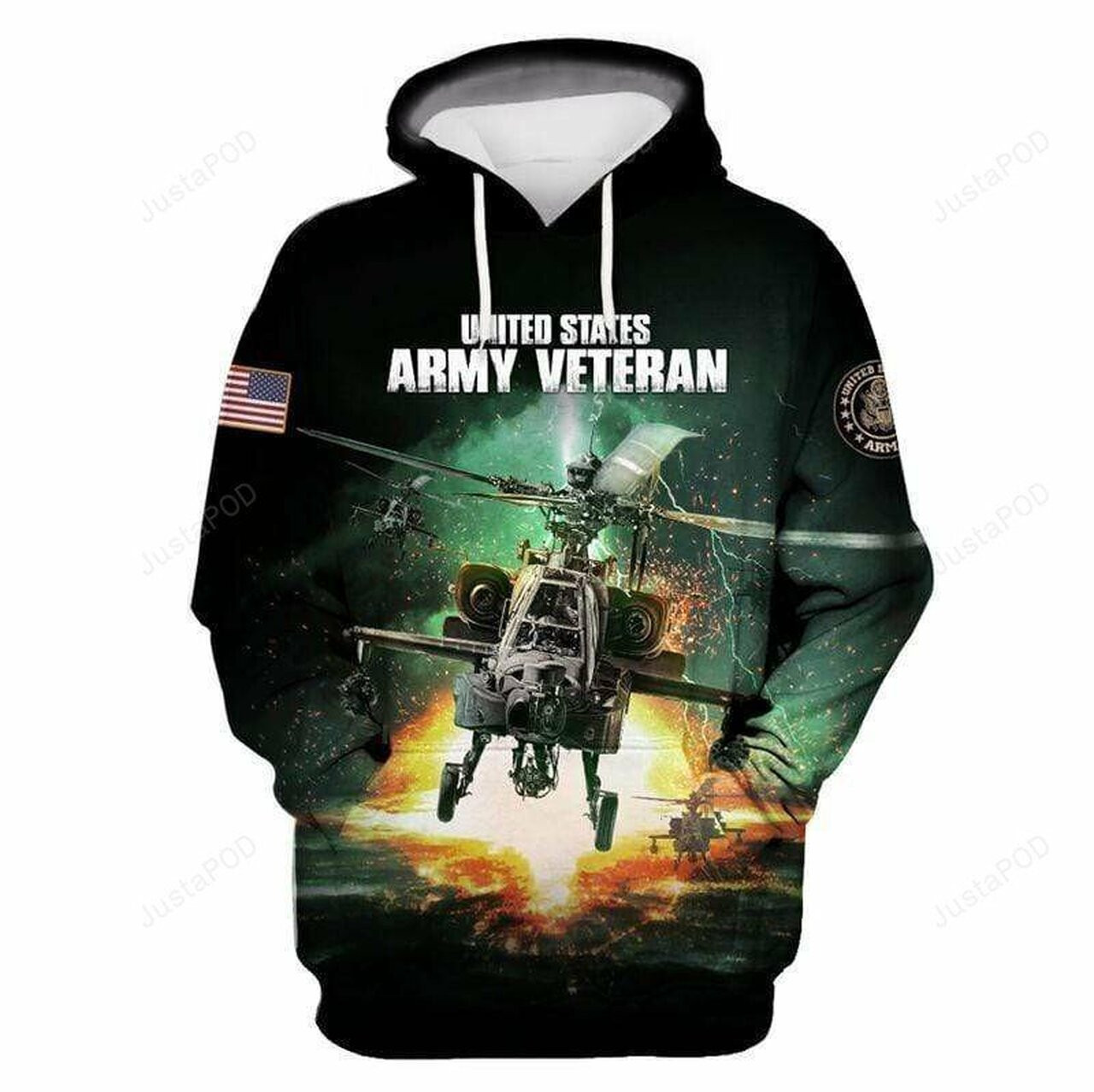 Soldier Us Army Helicopter 3d All Print Hoodie