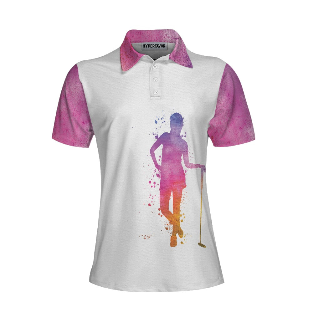 Some Girls Play With Dolls Real Girls Play Golf Short Sleeve Women Polo Shirt