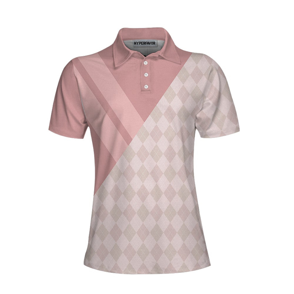 Some Grandmas Knit Real Grandmas Play Golf Short Sleeve Women Polo Shirt Light Pink Golf Shirt For Ladies