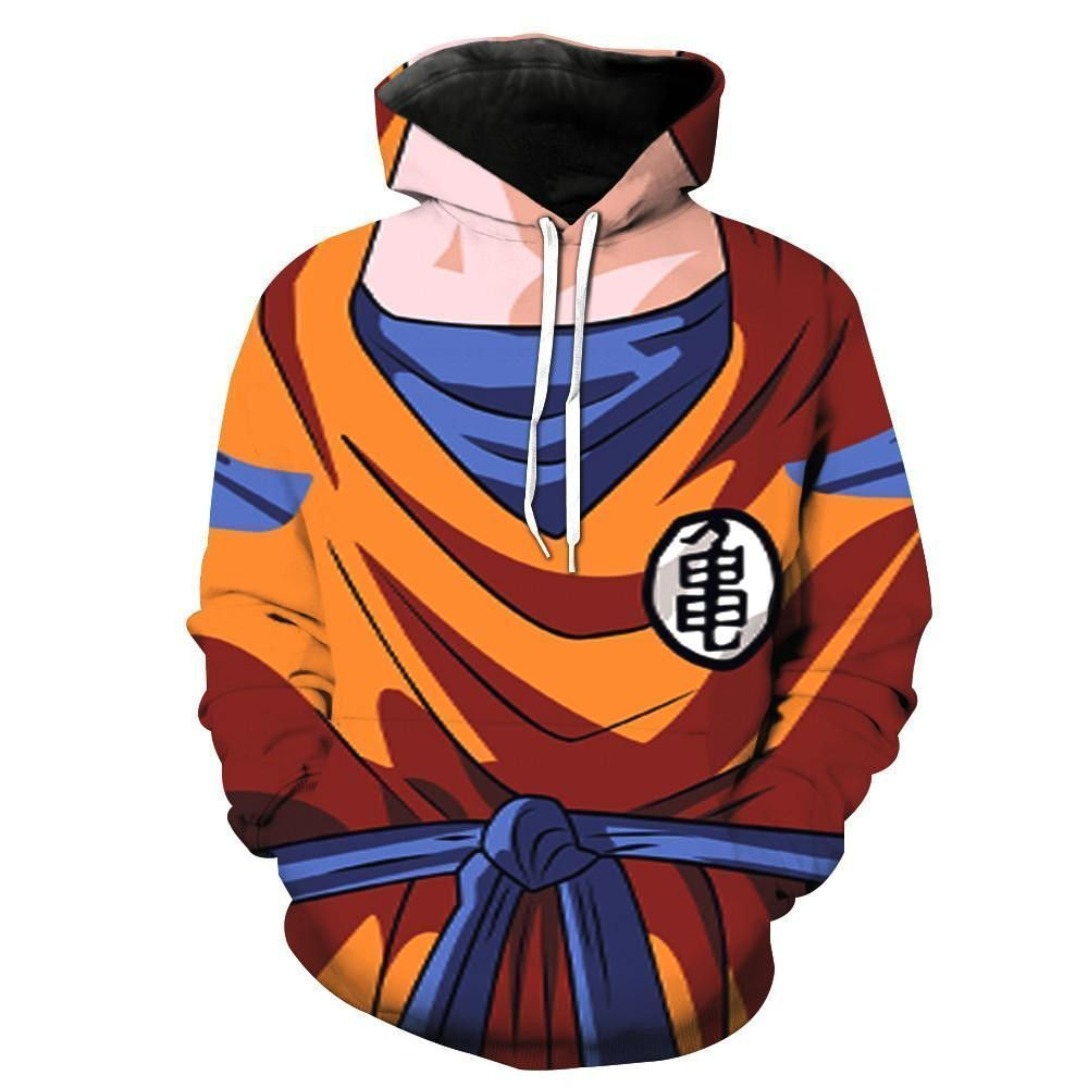 Son Goku Costume Outfit Orange Cosplay Dragon Ball Z Pullover And Zippered Hoodies Custom 3D Graphic Printed 3D Hoodie All Over Print Hoodie For Men For Women