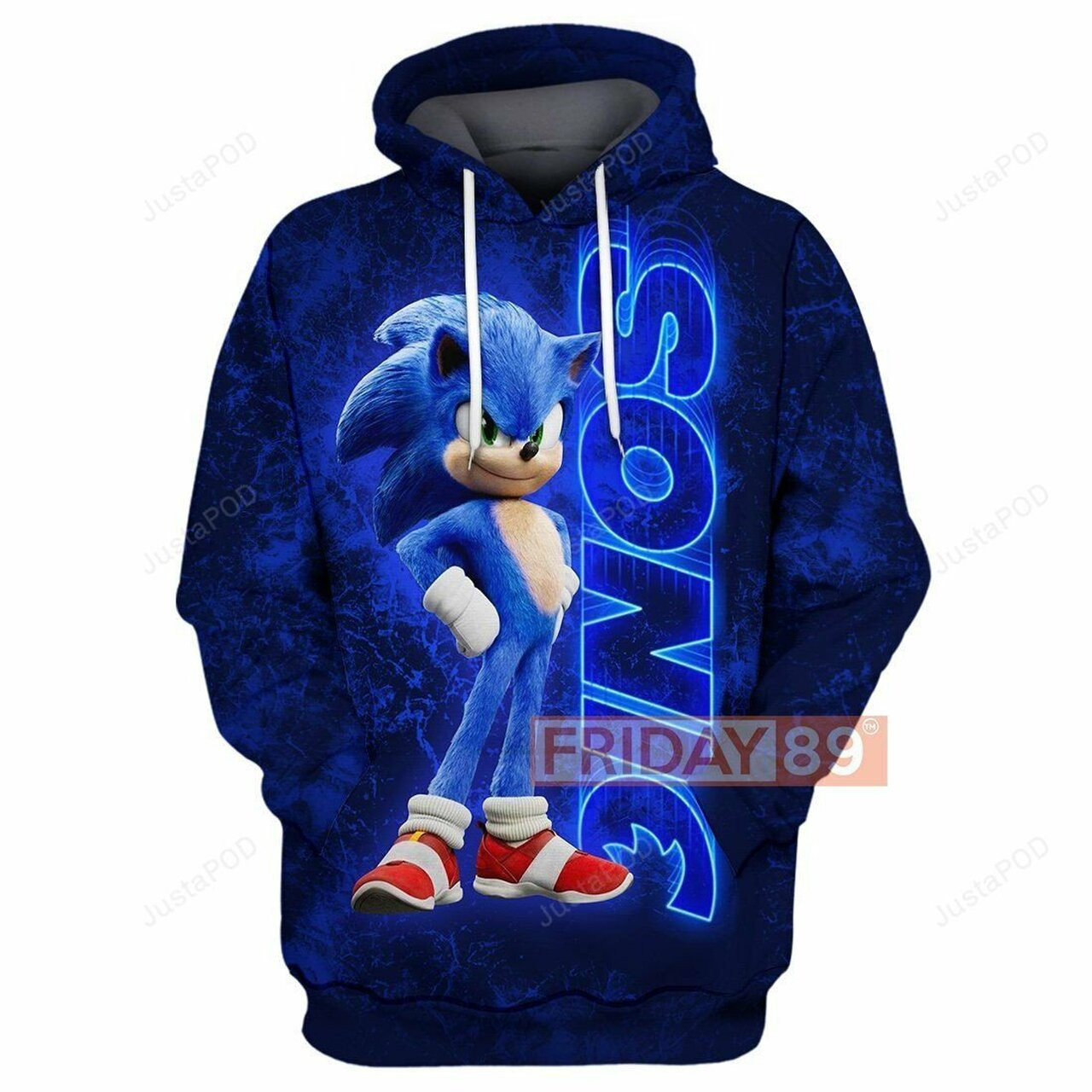 Sonic The Hedgehog 3d All Over Print Hoodie