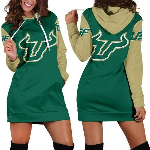 South Florida Bulls Hoodie Dress Sweater Dress Sweatshirt Dress 3d All Over Print For Women Hoodie