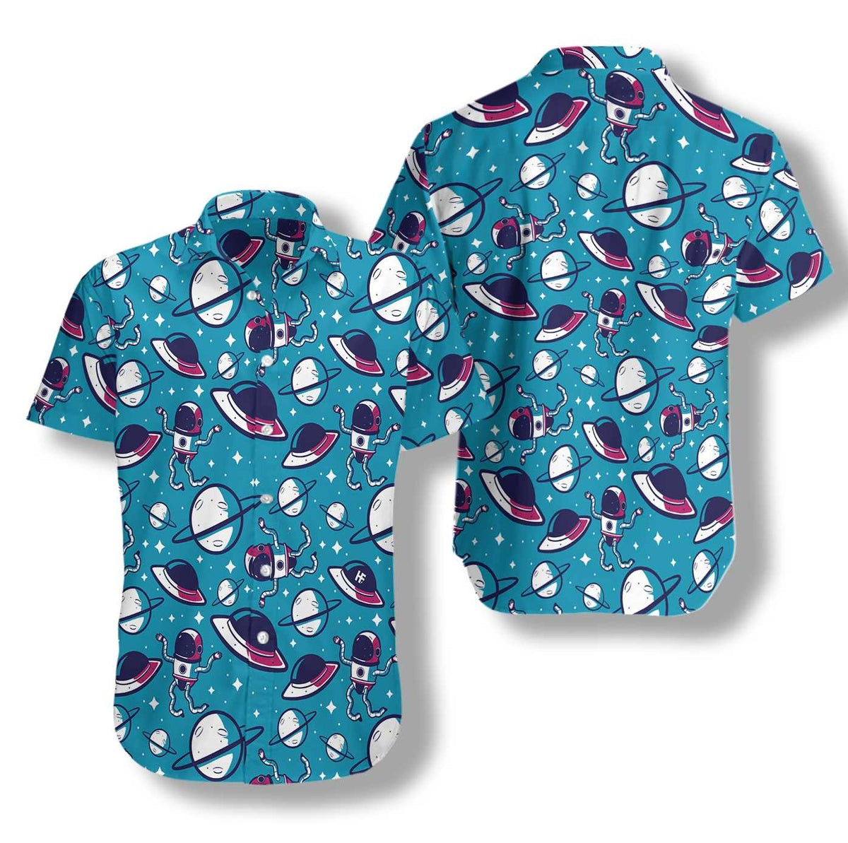 Space Cartoon Hawaiian Shirt