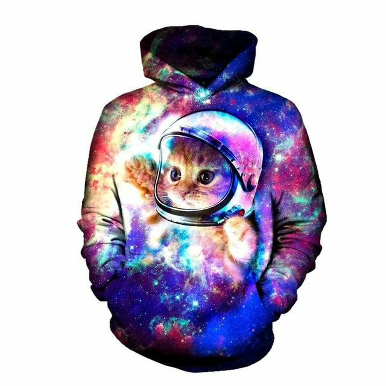 Space Kitten 3d All Over Print Hoodie