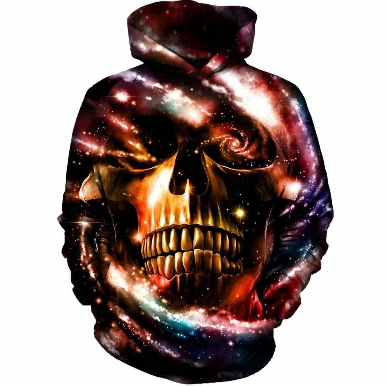Space Skull 3d All Over Printed Hoodie