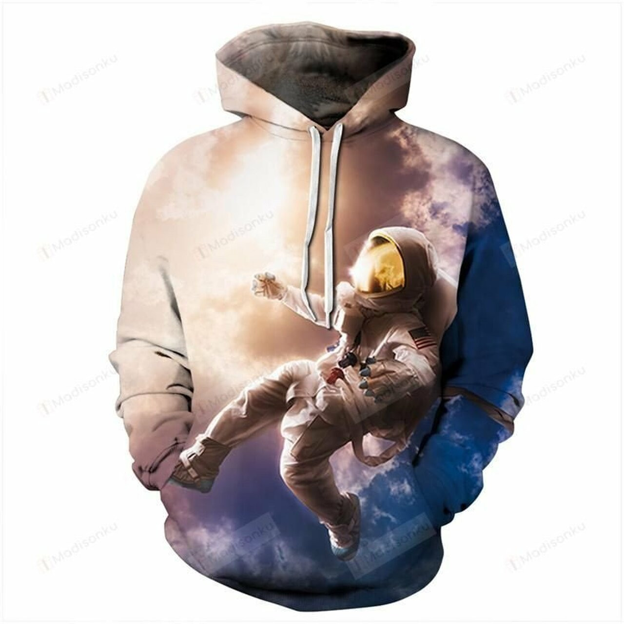 Spaceman White Cloud Galaxy 3d All Over Print Hoodie