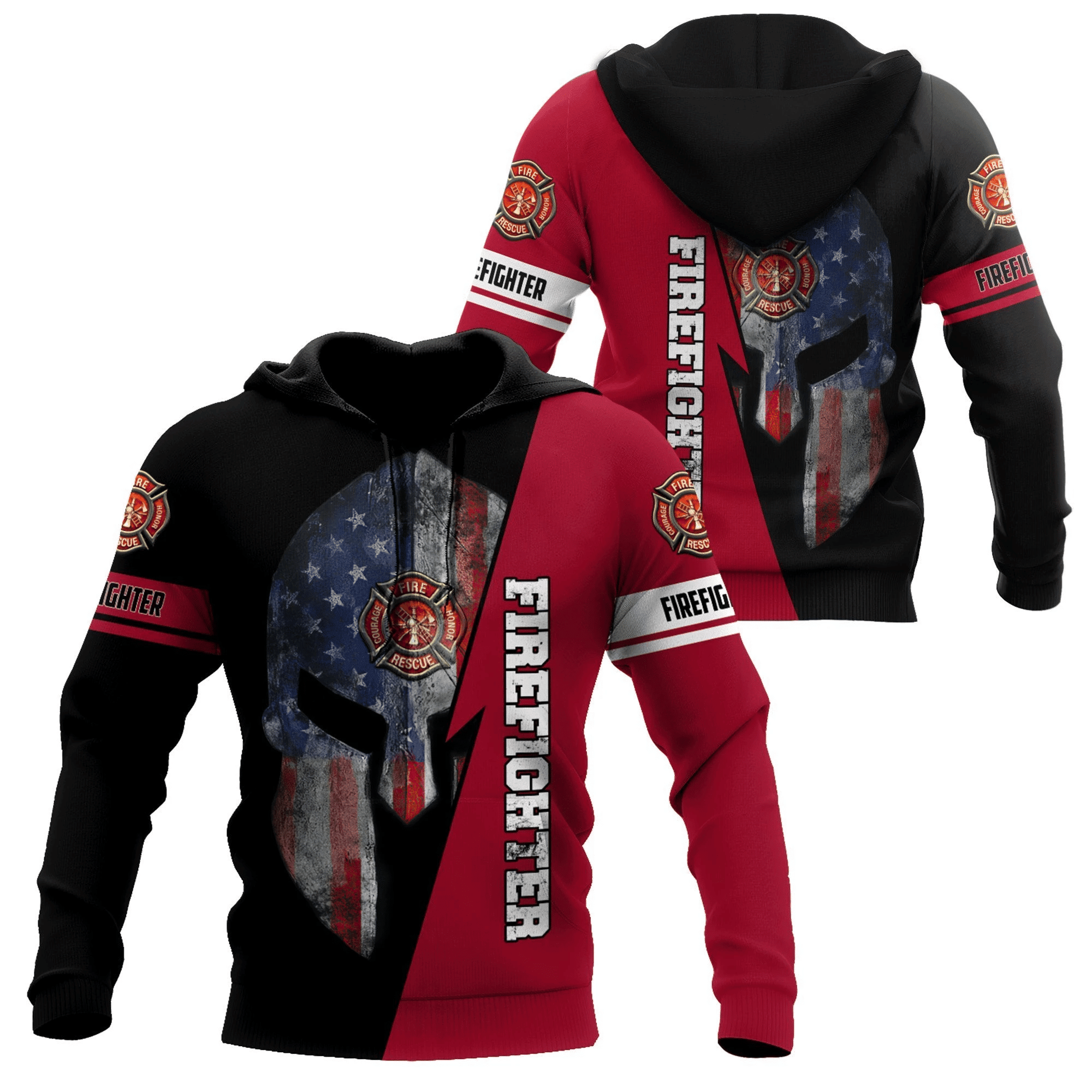 Spartan Firefighter 3D All Over Print | Hoodie | For Men & Women | Fu