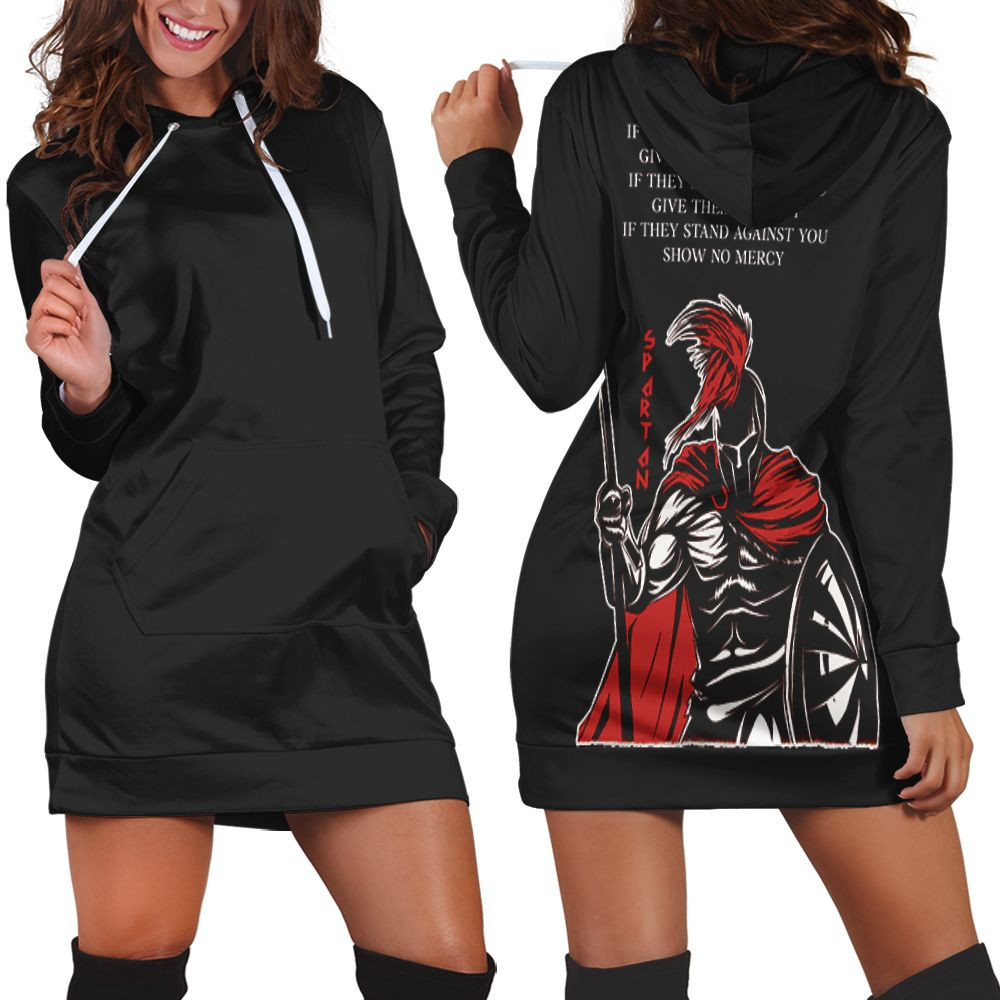 Spartan Warrior If They Stand Behind You Give Them Protection If T Hoodie Dress Sweater Dress Sweatshirt Dress