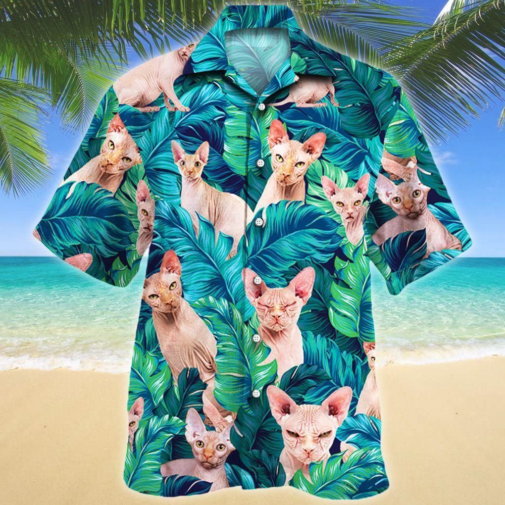 Sphynx Cat Lovers Aloha Hawaiian Shirt Colorful Short Sleeve Summer Beach Casual Shirt For Men And Women