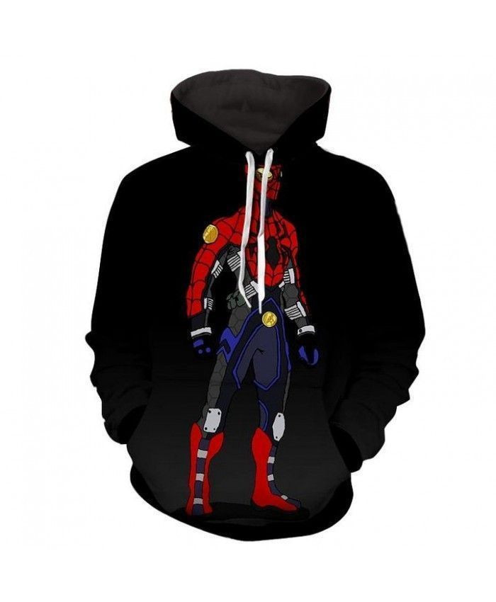 Spiderman Robot Pullover And Zip Pered Hoodies Custom 3D Graphic Printed 3D Hoodie All Over Print Hoodie For Men For Women