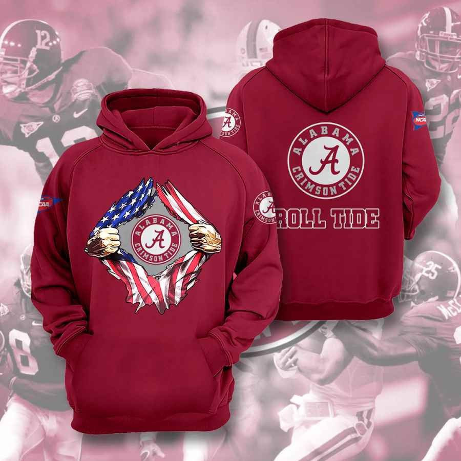 Sports American Football Ncaaf Alabama Crimson Tide Usa 02 Hoodie 3D