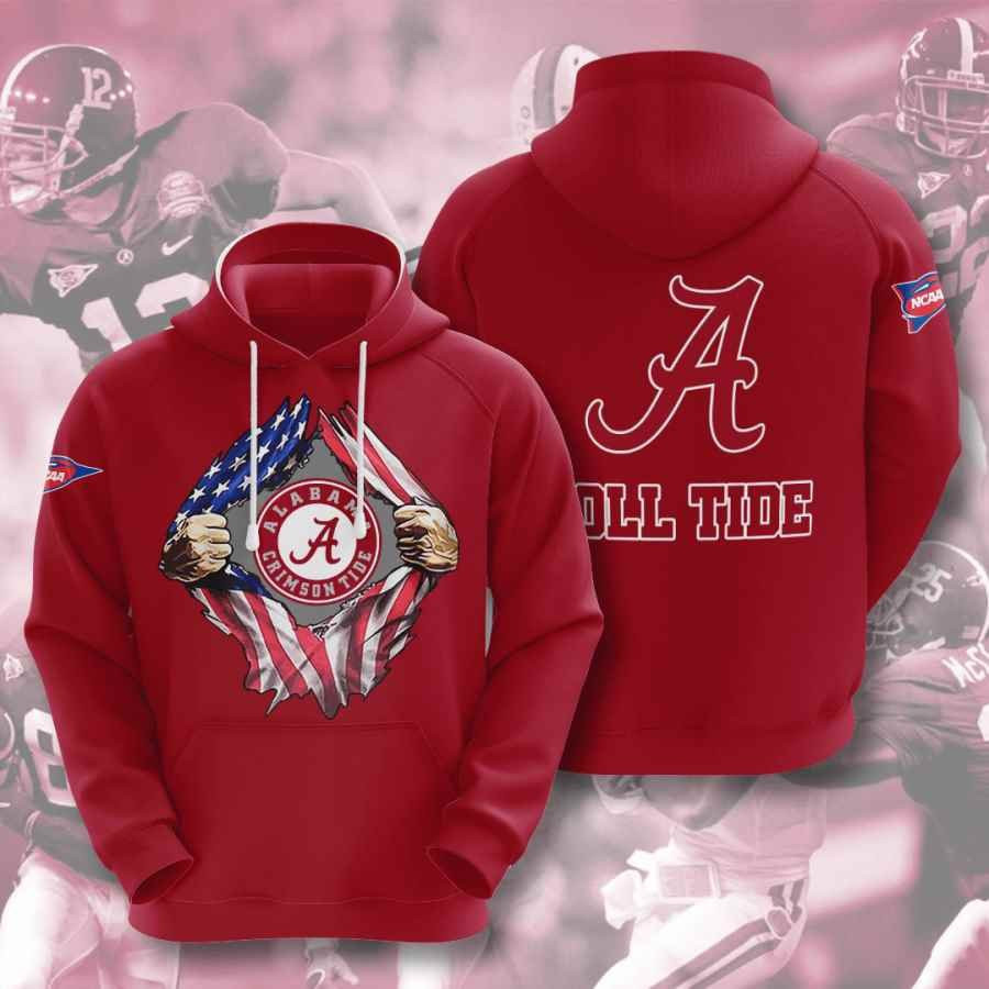 Sports American Football Ncaaf Alabama Crimson Tide Usa 74 Hoodie 3D