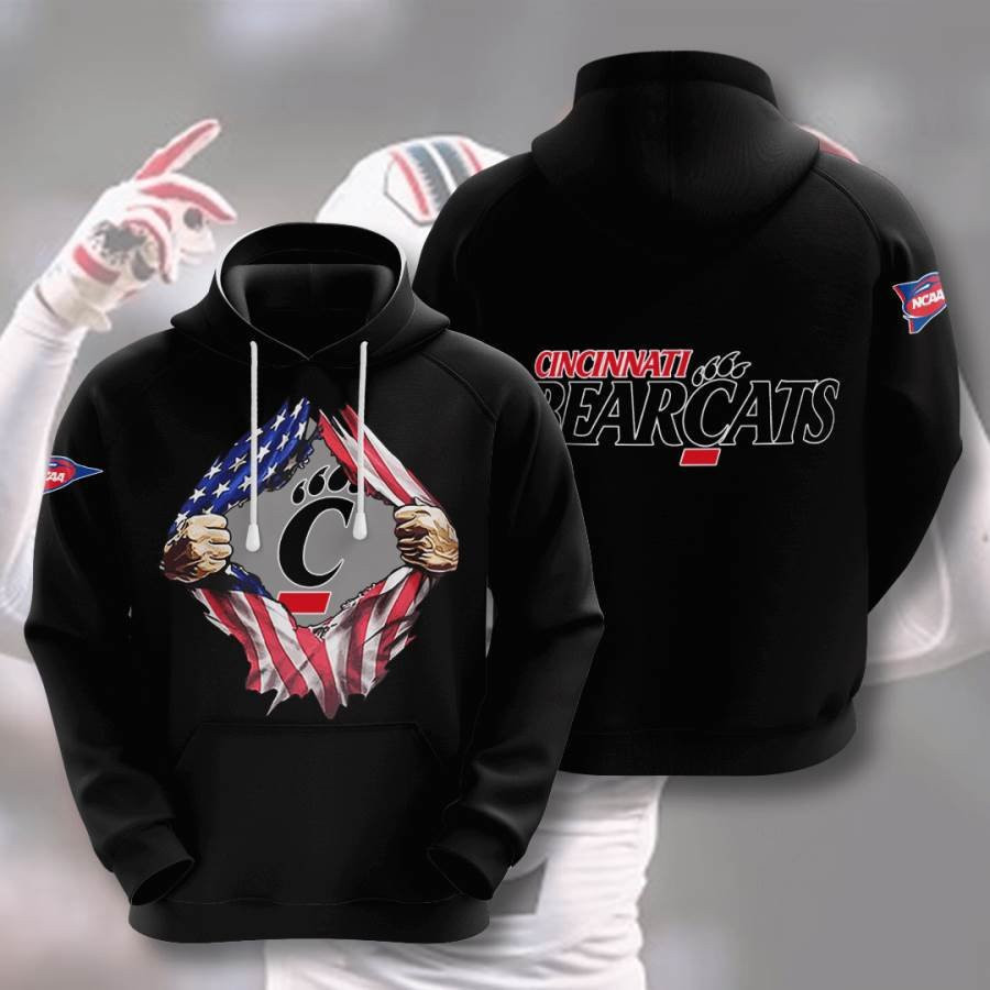 Sports American Football Ncaaf Cincinnati Bearcats Usa 16 Hoodie 3D