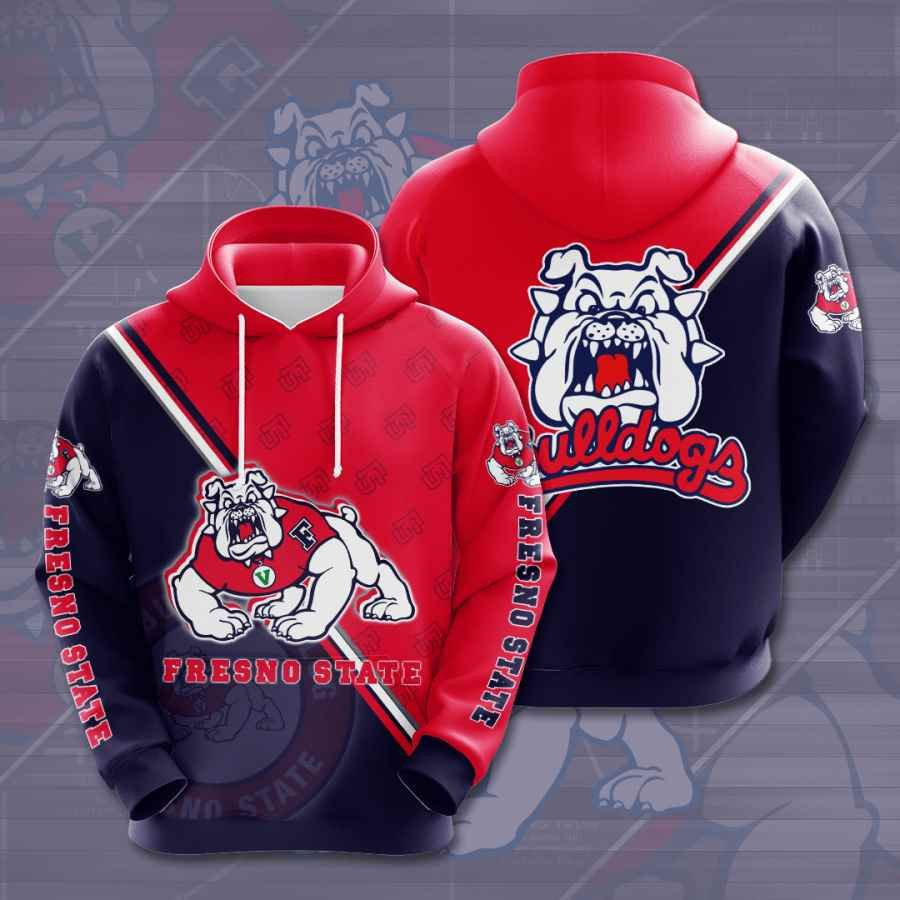 Sports American Football Ncaaf Fresno State Bulldogs Usa 1025 Hoodie 3D