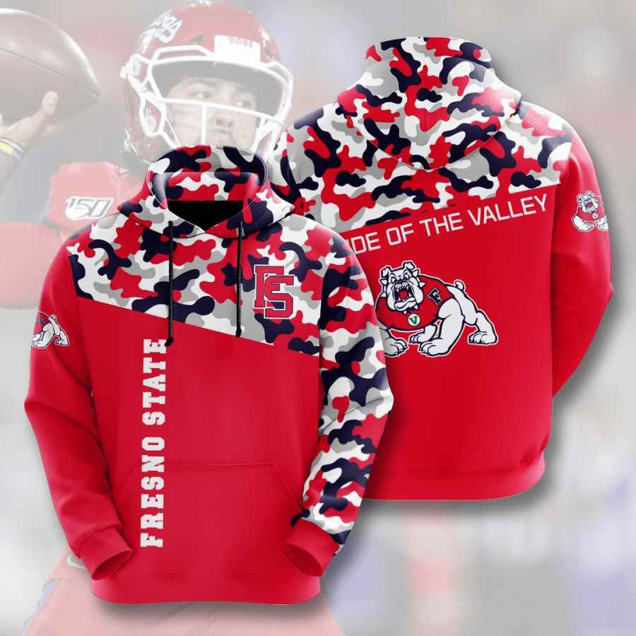 Sports American Football Ncaaf Fresno State Bulldogs Usa 155 Hoodie 3D