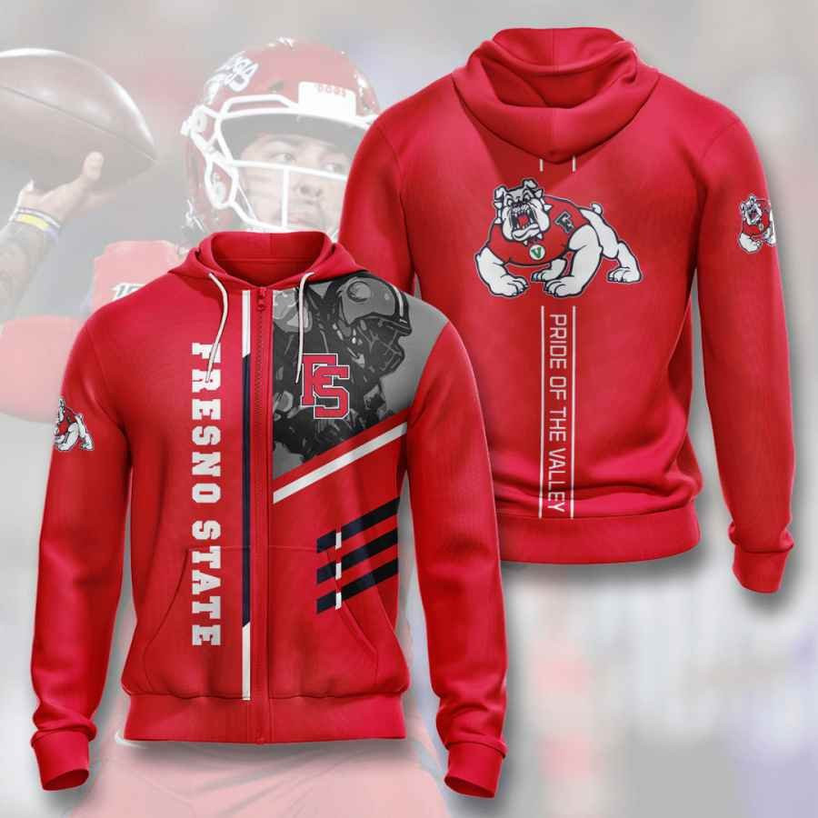 Sports American Football Ncaaf Fresno State Bulldogs Usa 157 Hoodie 3D