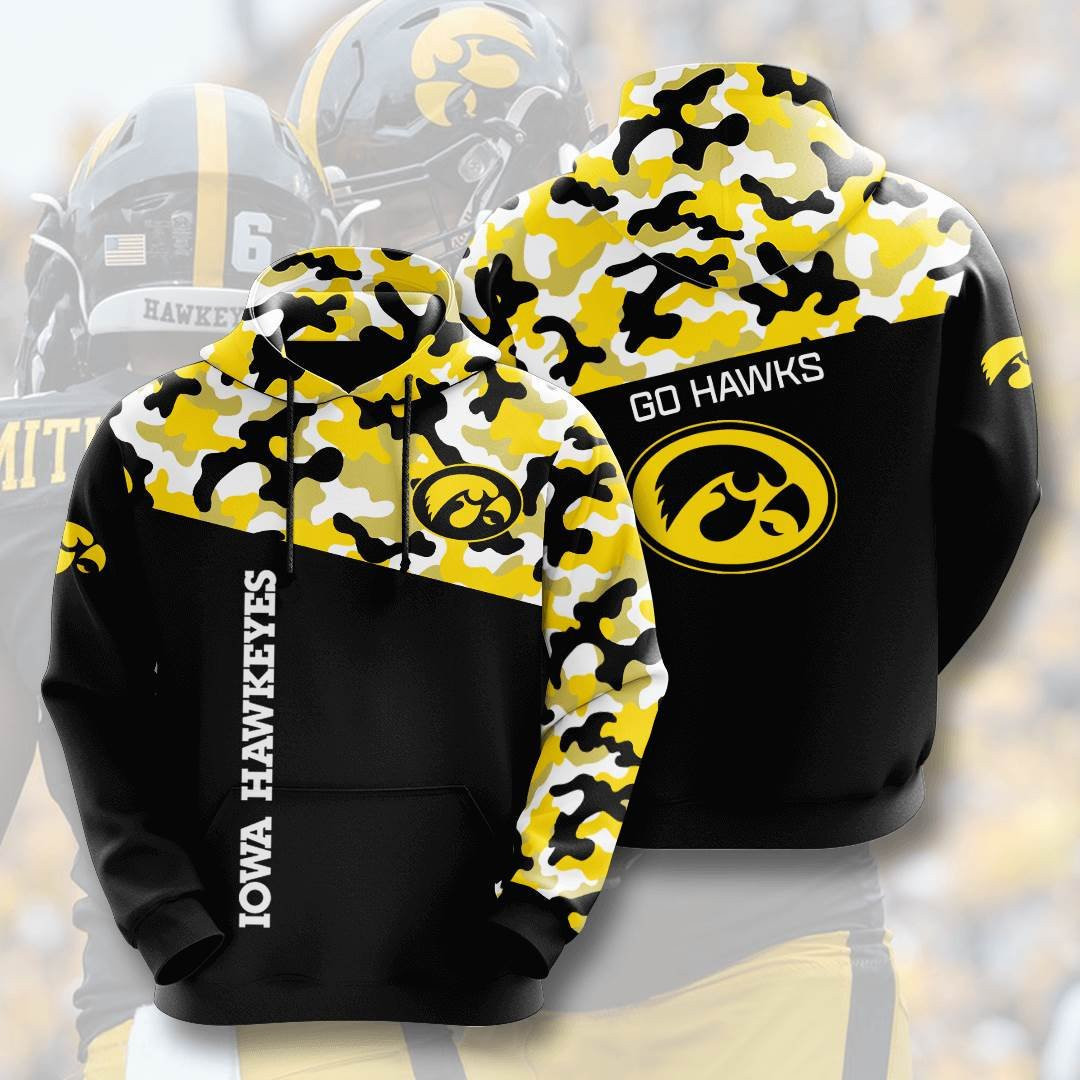 Sports American Football Ncaaf Iowa Hawkeyes Usa 174 Hoodie 3D