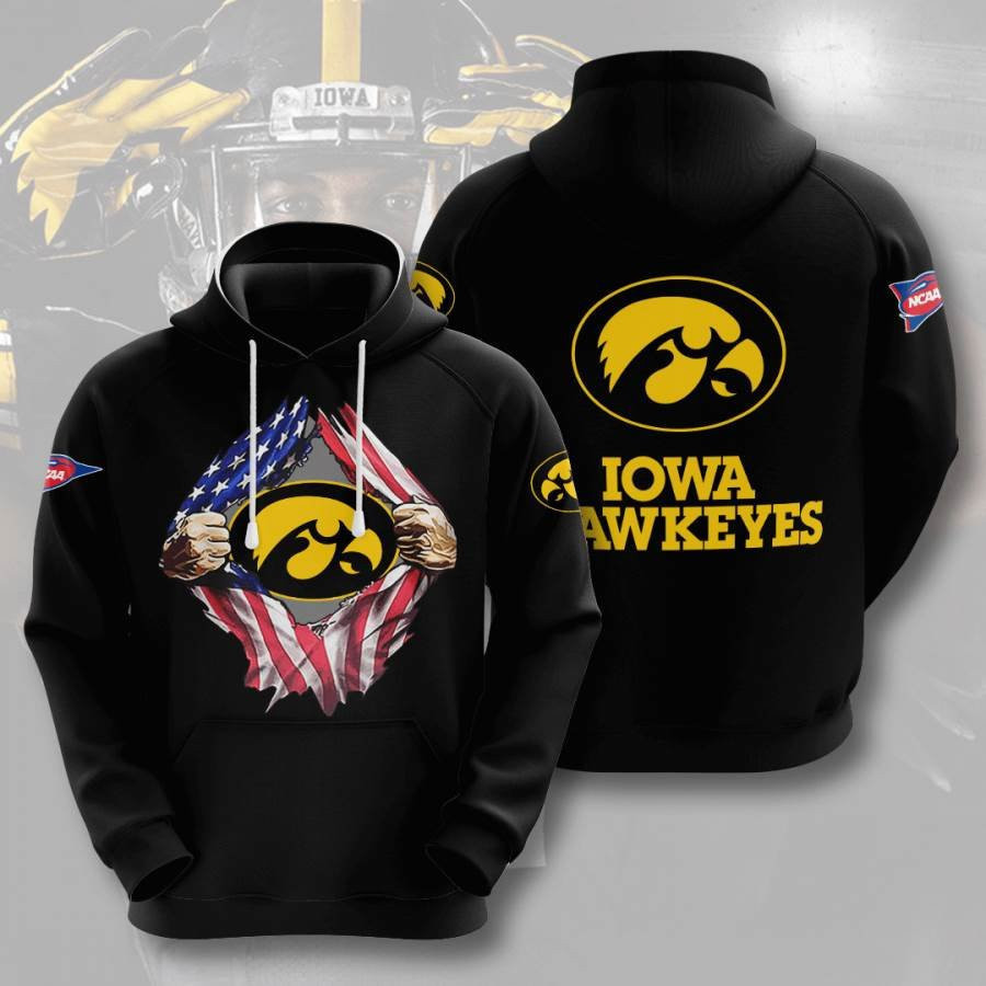 Sports American Football Ncaaf Iowa Hawkeyes Usa 175 Hoodie 3D