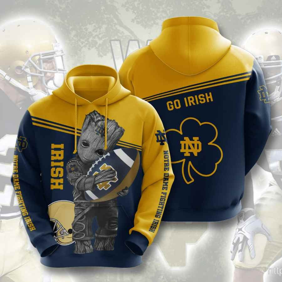 Sports American Football Ncaaf Notre Dame Fighting Irish Usa 591 Hoodie 3D