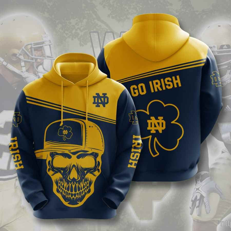 Sports American Football Ncaaf Notre Dame Fighting Irish Usa 593 Hoodie 3D