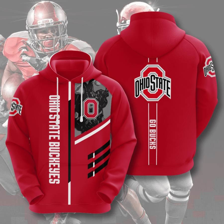 Sports American Football Ncaaf Ohio State Buckeyes Usa 271 Hoodie 3D