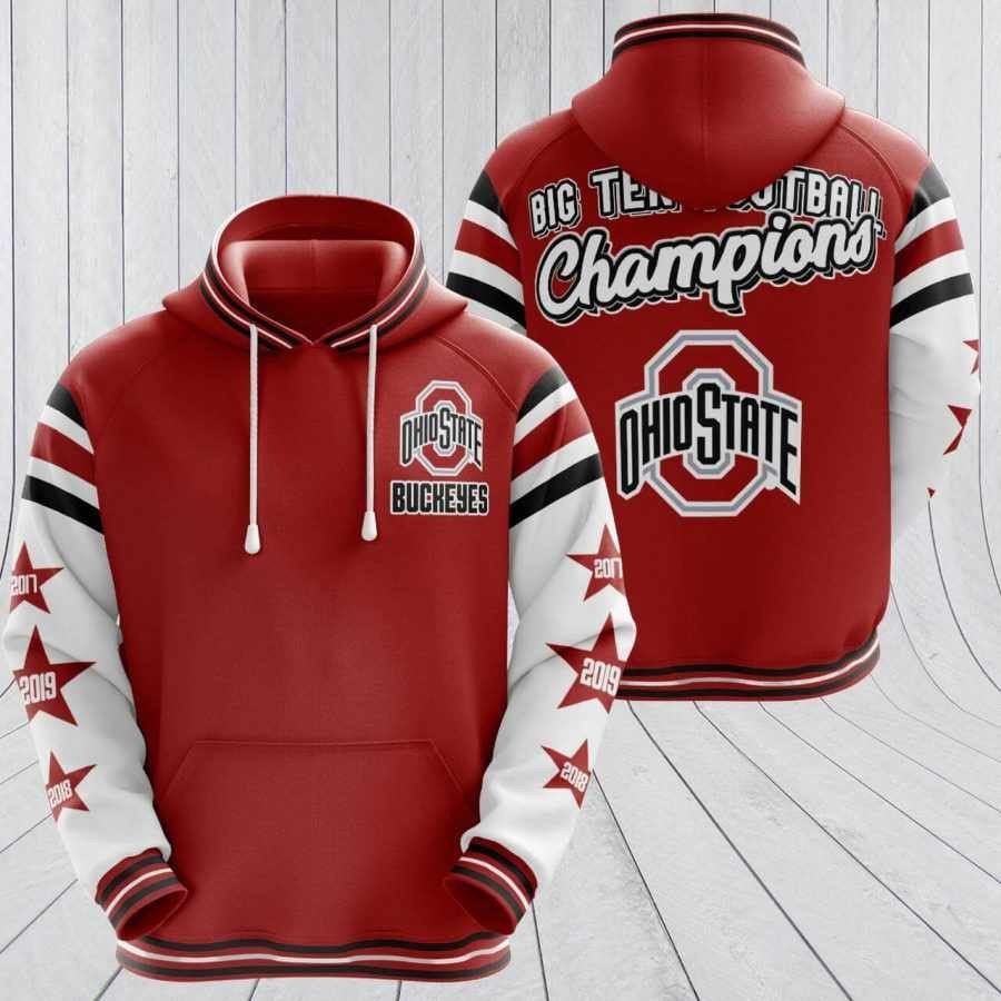 Sports American Football Ncaaf Ohio State Buckeyes Usa 482 Hoodie 3D