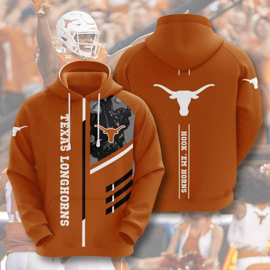 Sports American Football Ncaaf Texas Longhorns Usa 333 Hoodie 3D Size S to 5XL