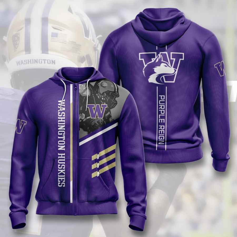 Sports American Football Ncaaf Washington Huskies Usa 347 Hoodie 3D