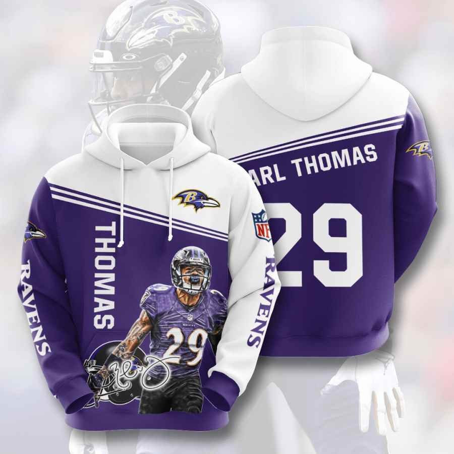 Sports American Football Nfl Baltimore Ravens Earl Thomas Usa 394 Hoodie 3D