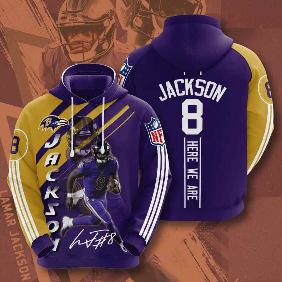 Sports American Football Nfl Baltimore Ravens Lamar Jackson Usa 955 Hoodie 3D