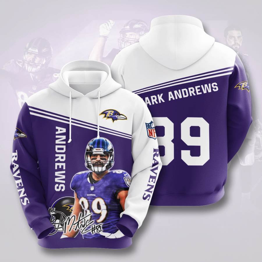 Sports American Football Nfl Baltimore Ravens Mark Andrews Usa 398 Hoodie 3D