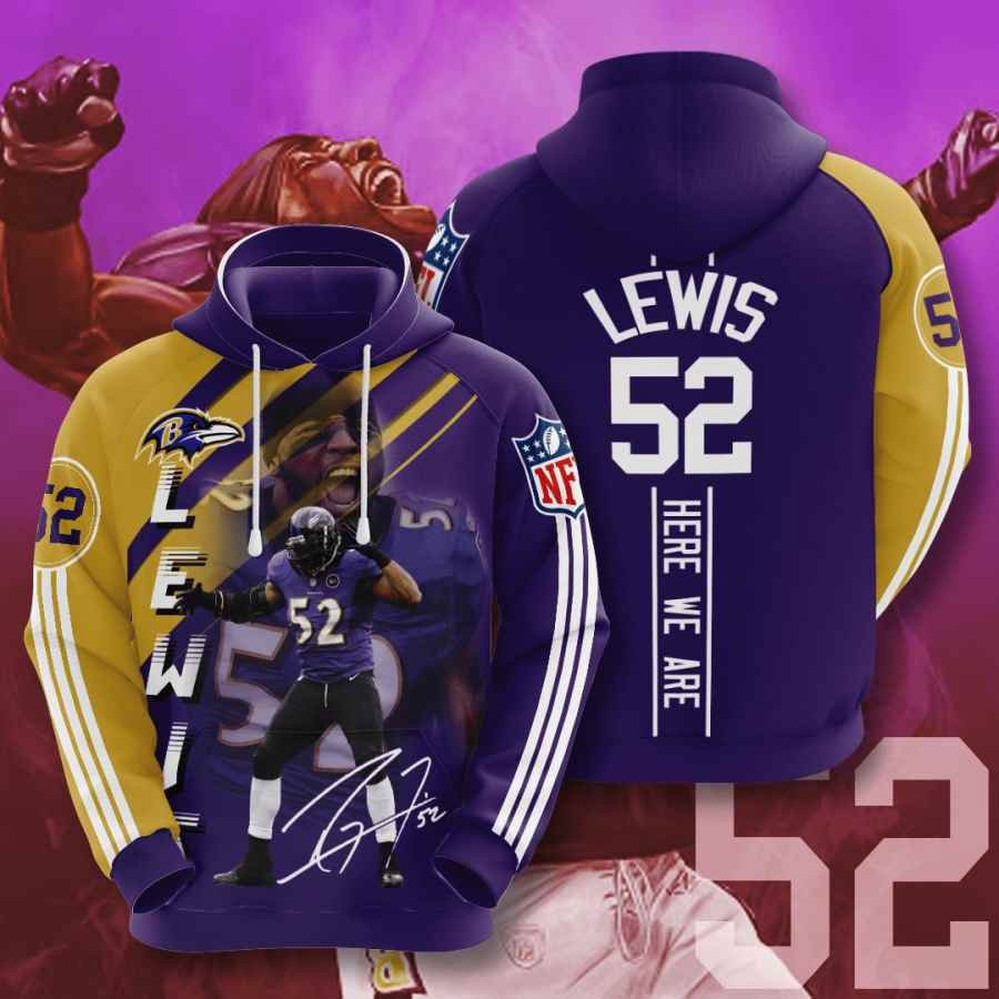 Sports American Football Nfl Baltimore Ravens Ray Lewis Usa 959 Hoodie 3D