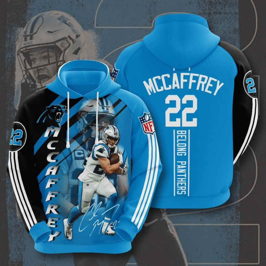 Sports American Football Nfl Carolina Panthers Christian Mccaffrey Usa 968 Hoodie 3D