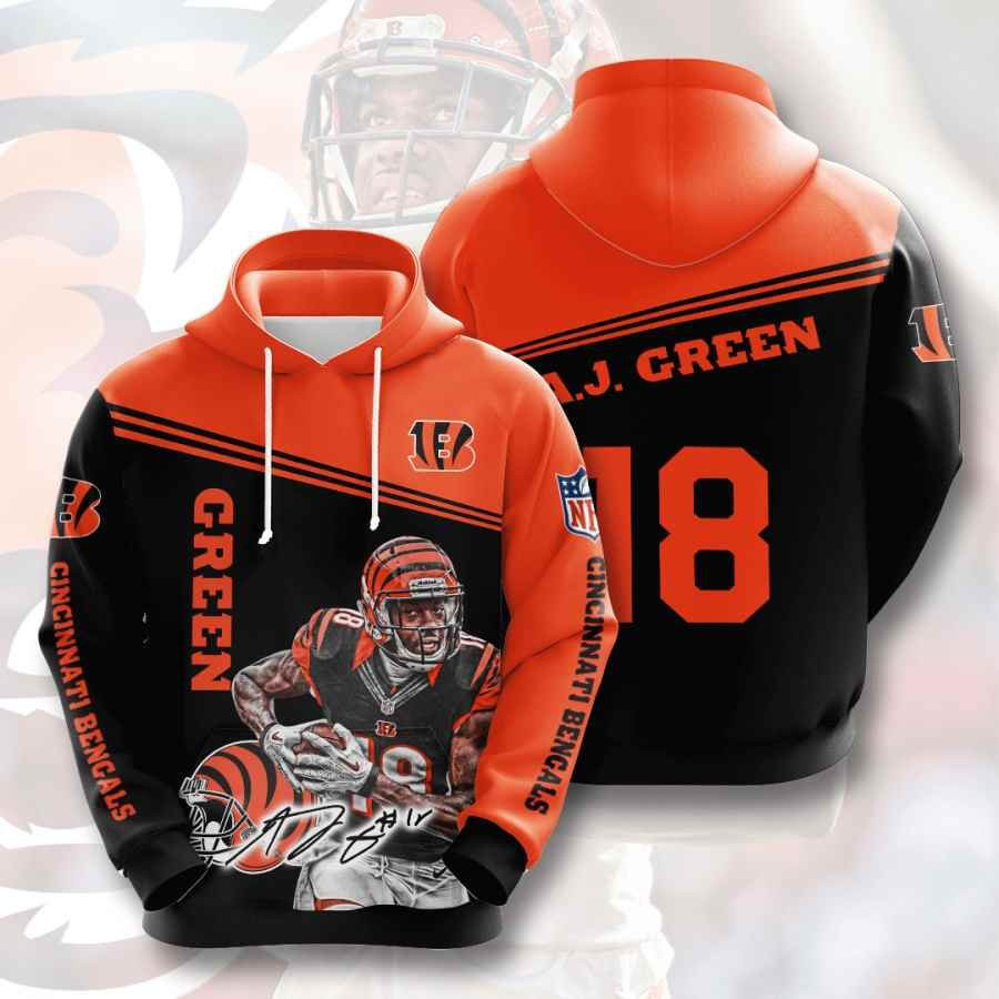 Sports American Football Nfl Cincinnati Bengals A J Green Usa 432 Hoodie 3D