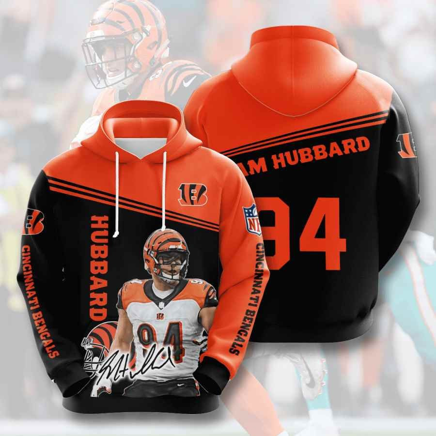 Sports American Football Nfl Cincinnati Bengals Sam Hubbard Usa 436 Hoodie 3D