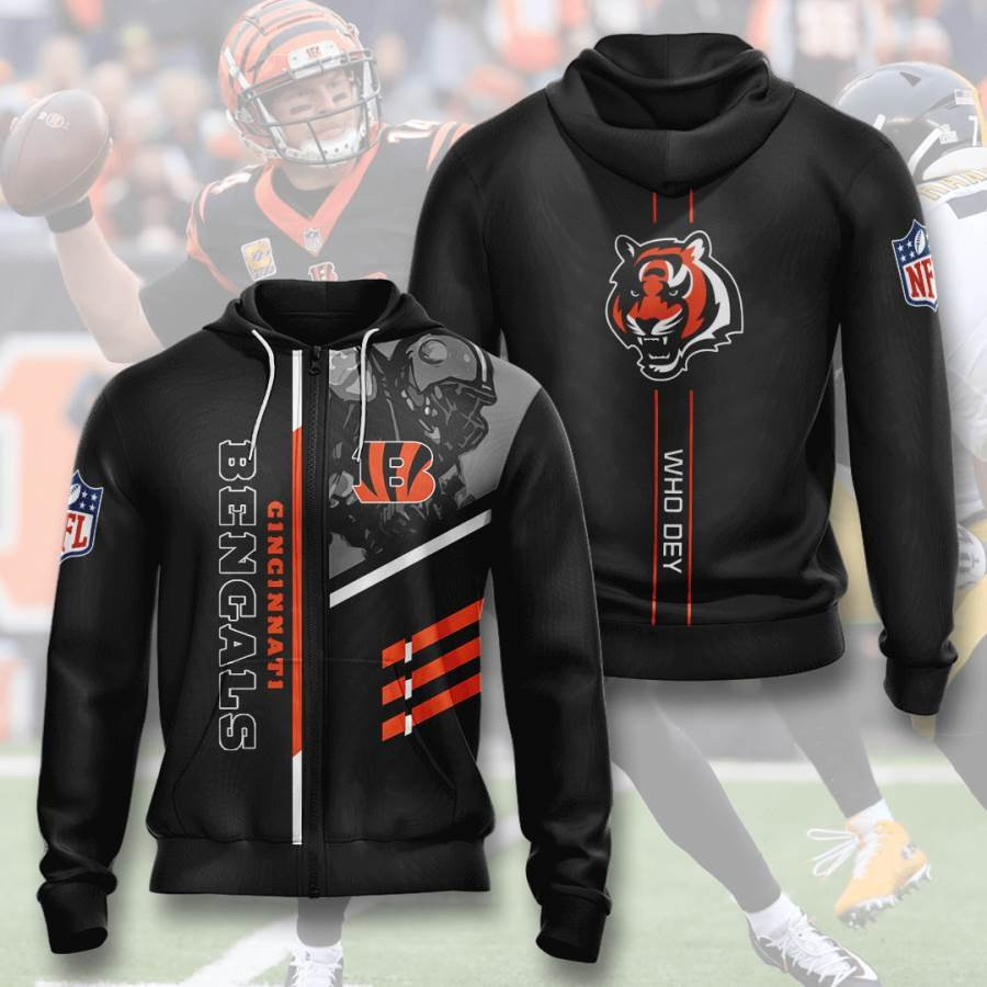 Sports American Football Nfl Cincinnati Bengals Usa 108 Hoodie 3D