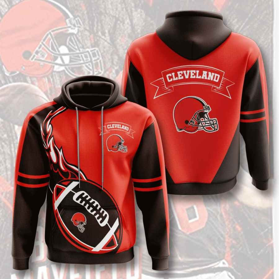 Sports American Football Nfl Cleveland Browns Usa 443 Hoodie 3D