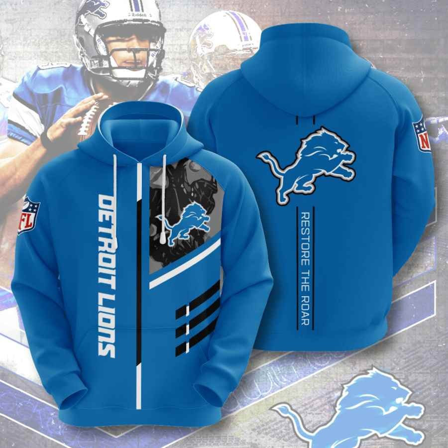 Sports American Football Nfl Detroit Lions Usa 27 Hoodie 3D