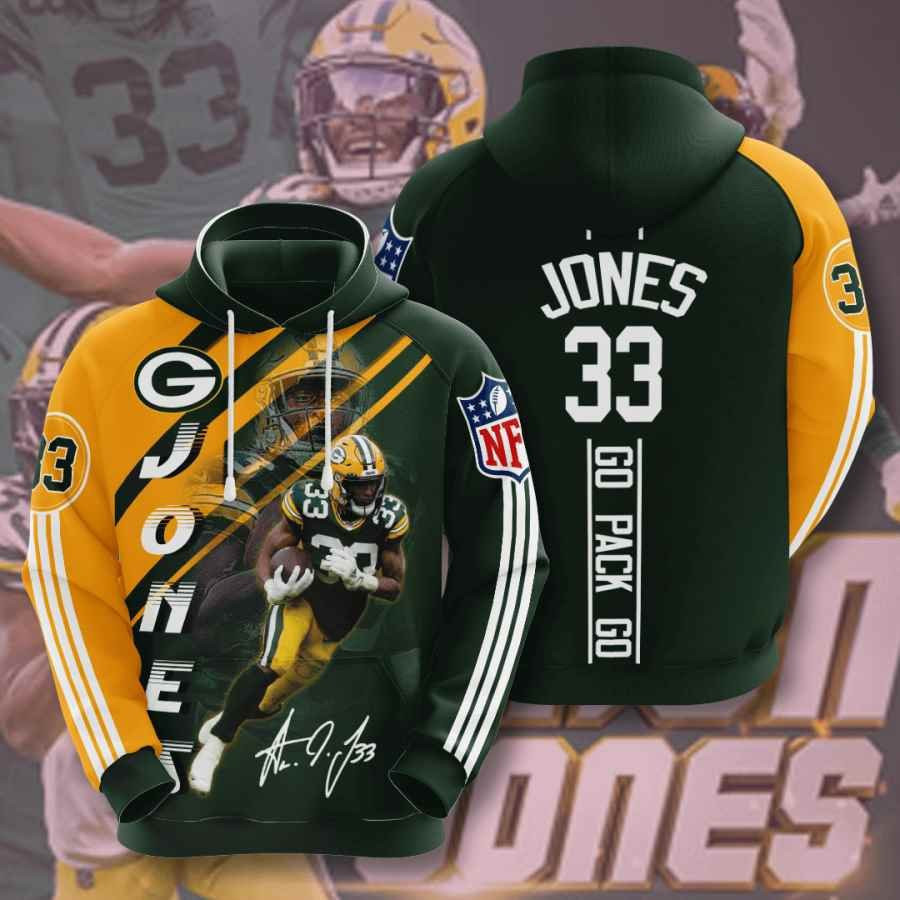 Sports American Football Nfl Green Bay Packers Aaron Jones Usa 1036 Hoodie 3D