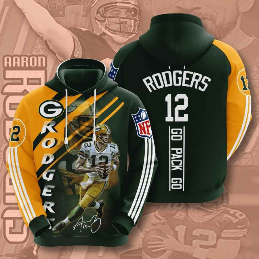 Sports American Football Nfl Green Bay Packers Aaron Rodgers Usa 1037 Hoodie 3D