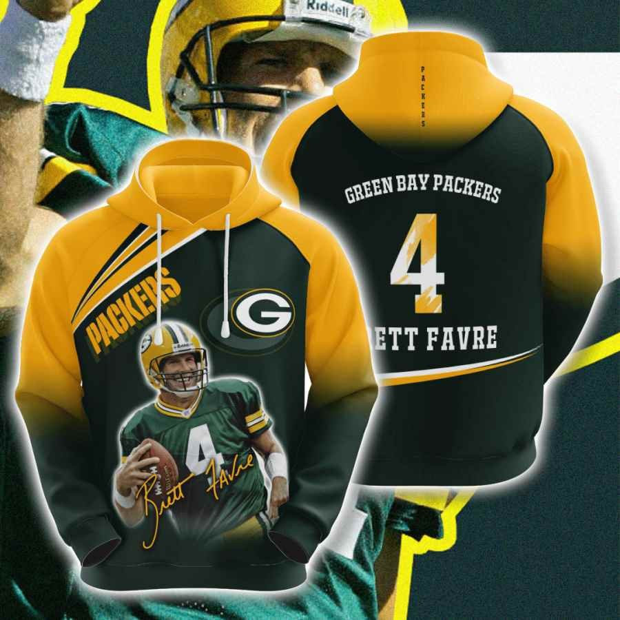 Sports American Football Nfl Green Bay Packers Brett Favre Usa 1038 Hoodie 3D