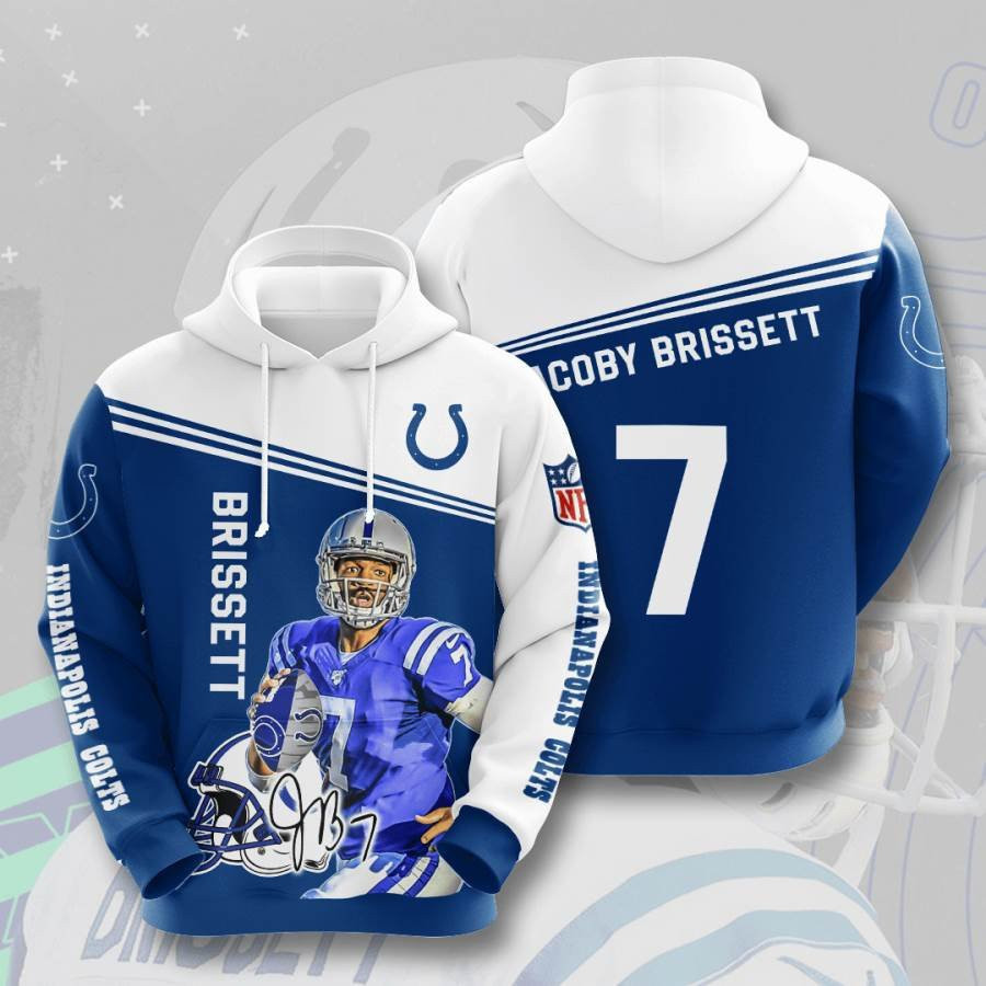 Sports American Football Nfl Indianapolis Colts Jacoby Brissett Usa 766 Hoodie 3D