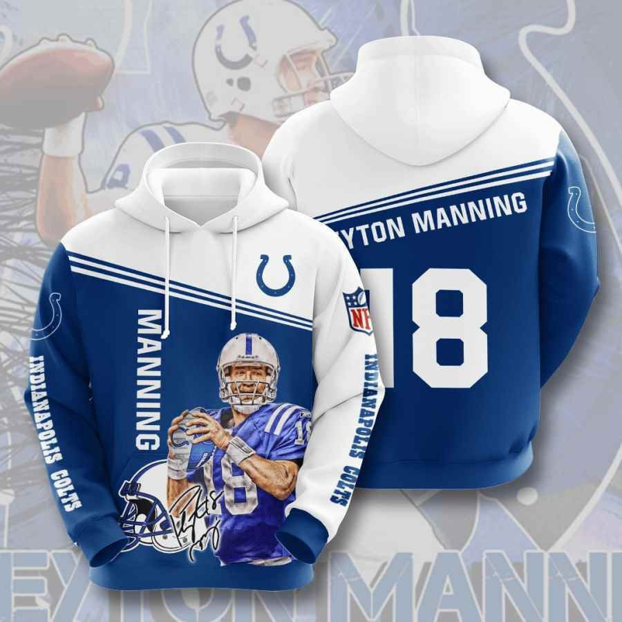 Sports American Football Nfl Indianapolis Colts Peyton Manning Usa 767 Hoodie 3D