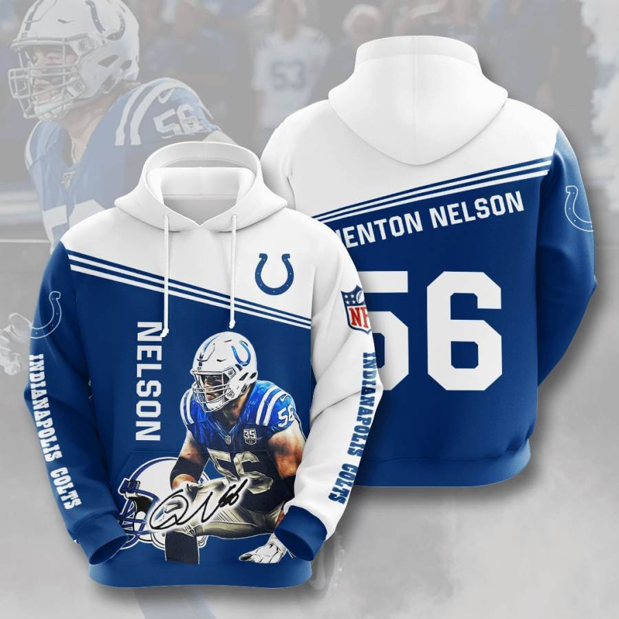 Sports American Football Nfl Indianapolis Colts Quenton Nelson Usa 768 Hoodie 3D