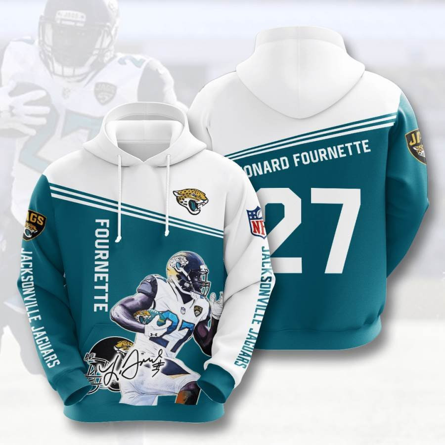 Sports American Football Nfl Jacksonville Jaguars Leonard Fournette Usa 774 Hoodie 3D